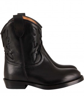 Black texan boot for girl