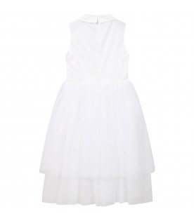 White dress for girl with bow