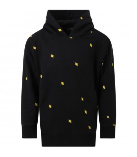 Black sweatshirt for kids with iconic cross
