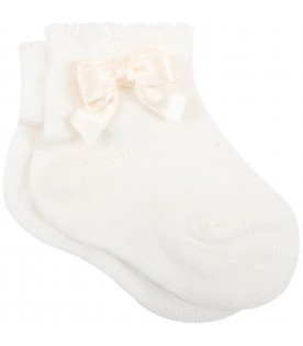 Ivory socks for babygirl