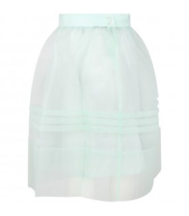 Aquagreen skirt for girl with logo