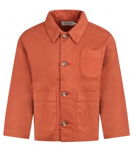 Brick red ''david'' jacket for boy
