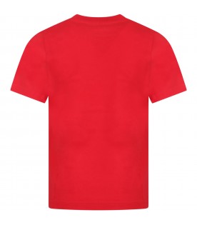 Red t-shirt for kids with logo