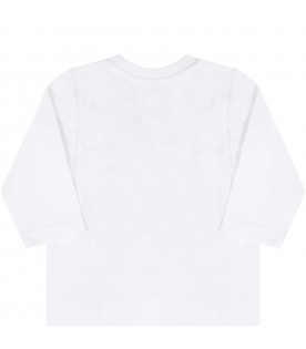 White t-shirt for babyboy with logo