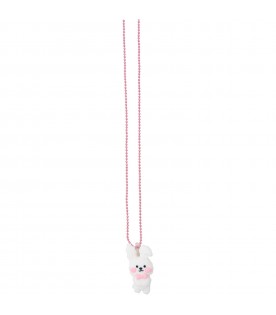 Pink necklace with rabbit for girl