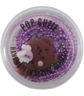 Purple necklace with teddy bear for girl
