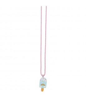 Pink necklace with ice cream for girl