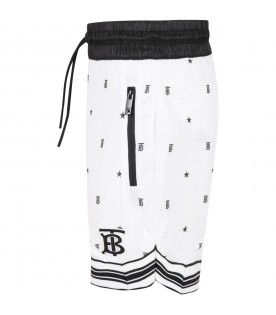 White short for kids with logos