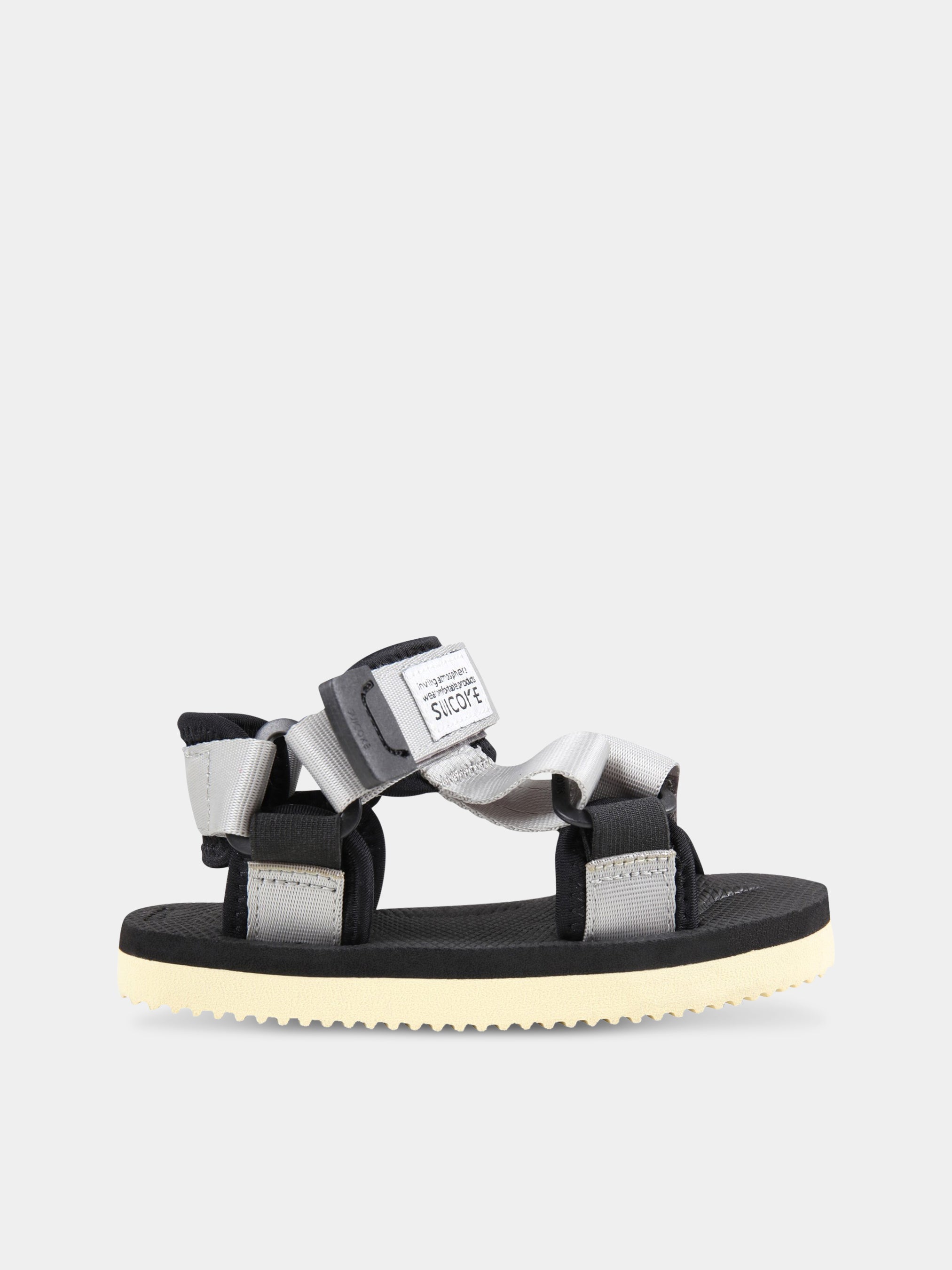 Sandali "Depa" grigi per bambino con logo