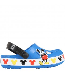 Blue sabot for kids with Mickey Mouse
