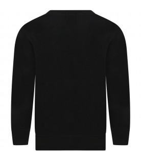 Black sweatshirt for kids with pony logo