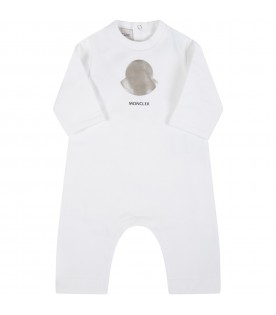 White babygrow for baby kids with logo