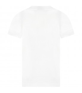 White T-shirt for kids with vertigo logo
