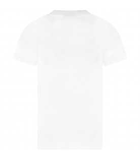 White T-shirt for kids with logo