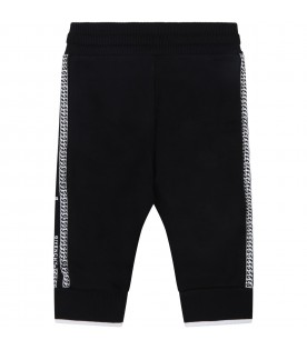Black sweatpant for baby kids with logos