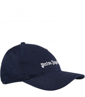 Cappello blu per bambini con logo bianco