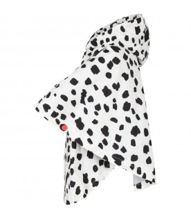 White poncho for kids with spots