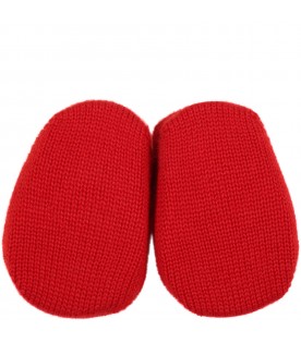 Red baby-bootee for babykids with Santa Claus