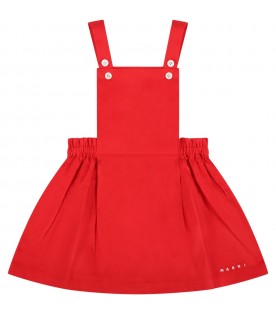 Red overalls for baby girl