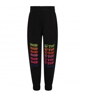 Black sweatpant for girl with writings