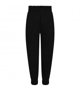 Black sweatpant for girl with writings