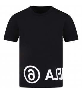 T-shirt noir pour enfants avec logo