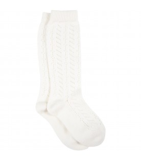 Ivory socks for girl