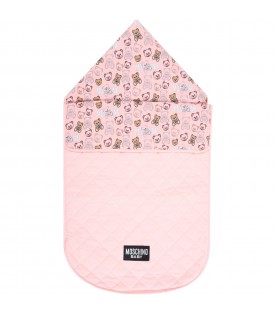 Sacco nanna rosa per neonata con logo