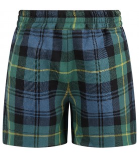 Green short for girl with logo