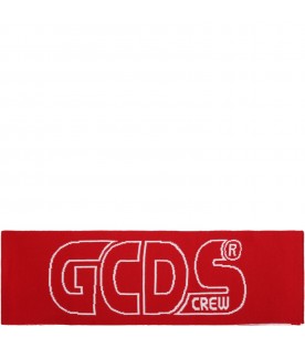 Sciarpa rossa per bambini con logo