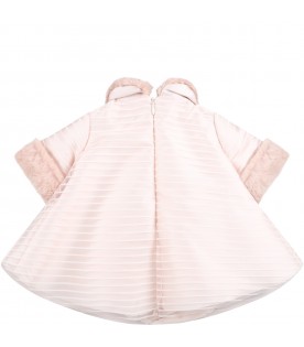 Pink dress for baby girl with bow