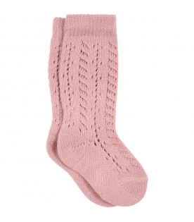 Pink socks for baby girl