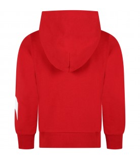 Red sweatshirt for girl with logo