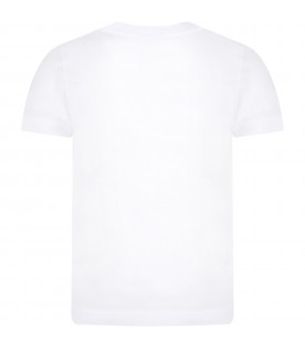 White t-shirt for boy with writings