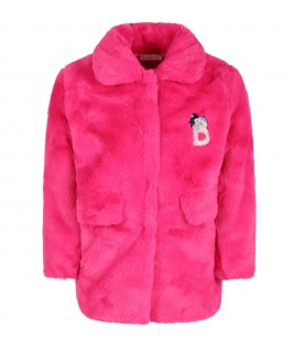 Fuchsia coat for girl