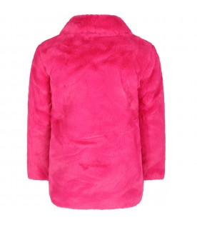 Fuchsia coat for girl