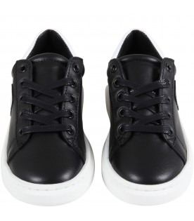 Black sneakers for kids with Karl Lagerfeld