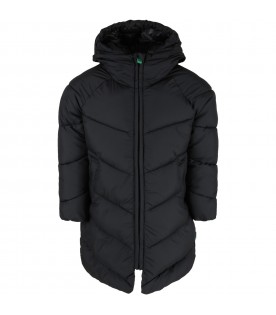 Black jacket for boy with green logo