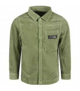 Green shirt for boy with logo