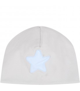 Cappello grigio per neonato con steelle