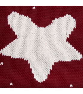 Bordeaux blanket for baby kids with star