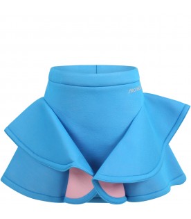 Azure skirt for girl with logo