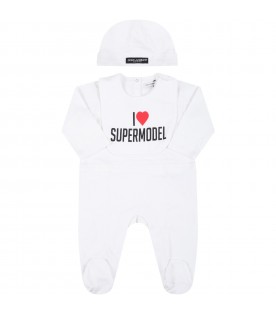 White suit for baby kids with red heart
