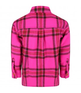 Multicolor shirt for girl with checks