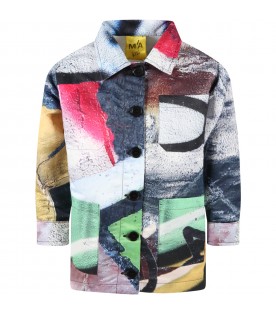 Multicolor shirt for kids with graffiti
