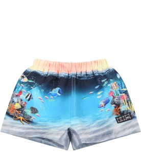 Multicolor swimshort for aby boy with fishes