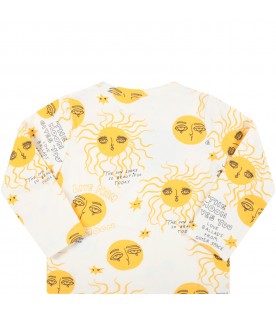 Ivory T-shirt for babykids with yellow moon