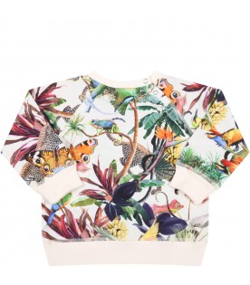 Ivoory sweatshirt for baby girl with animals