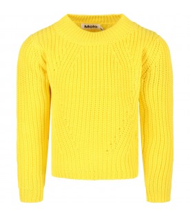 Yellow sweatshirt for girl