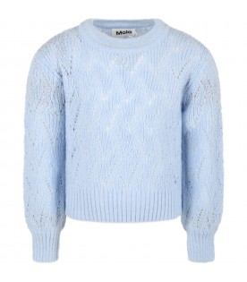 Light-blue sweater for girl